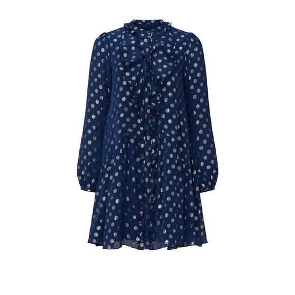SALONI Navy Dot Tilly Ruffle Dress 💖 - Picture 2 of 9